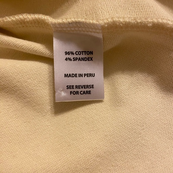 Spartina 449 Brooke Knit Top Shirt Cream Peru French Terry Cotton Small Boatneck - Picture 7 of 8